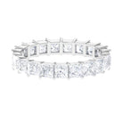 3.5 CT Princess Cut Zircon Eternity Band Ring in Gold Zircon - ( AAAA ) - Quality - Rosec Jewels