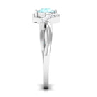 Sky Blue Topaz and Diamond Designer Promise Ring Sky Blue Topaz - ( AAA ) - Quality - Rosec Jewels