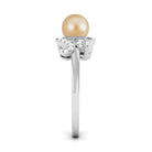 Designer South Sea Pearl Engagement Ring with Diamond South Sea Pearl - ( AAA ) - Quality - Rosec Jewels