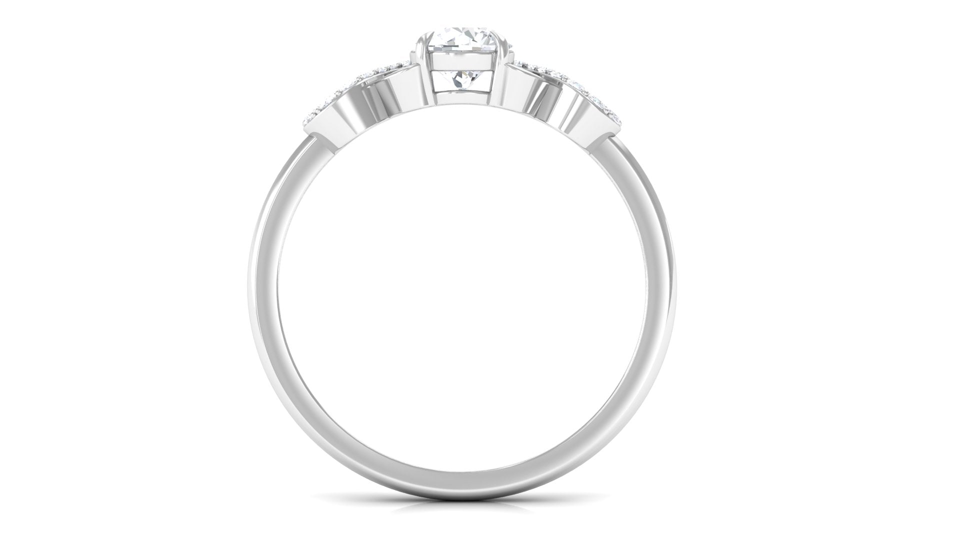 Lab Grown Diamond Criss Cross Promise Ring Lab Grown Diamond - ( EF-VS ) - Color and Clarity - Rosec Jewels