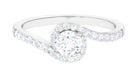 Lab Grown Diamond Bypass Engagement Ring Lab Grown Diamond - ( EF-VS ) - Color and Clarity - Rosec Jewels