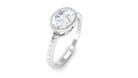 Oval Lab Grown Diamond Solitaire Engagement Ring in Bezel Setting Lab Grown Diamond - ( EF-VS ) - Color and Clarity - Rosec Jewels