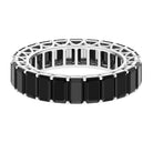 Emerald Cut Black Spinel Eternity Band Black Spinel - ( AAA ) - Quality - Rosec Jewels