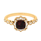 5 CT Oval Shape Garnet Eternity Ring in Shared Prong Setting Garnet - ( AAA ) - Quality - Rosec Jewels