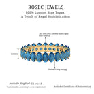 Oval Cut London Blue Topaz Eternity Ring in Shared Prong Setting London Blue Topaz - ( AAA ) - Quality - Rosec Jewels