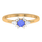 1/2 CT Tanzanite and Diamond Promise Ring Tanzanite - ( AAA ) - Quality - Rosec Jewels