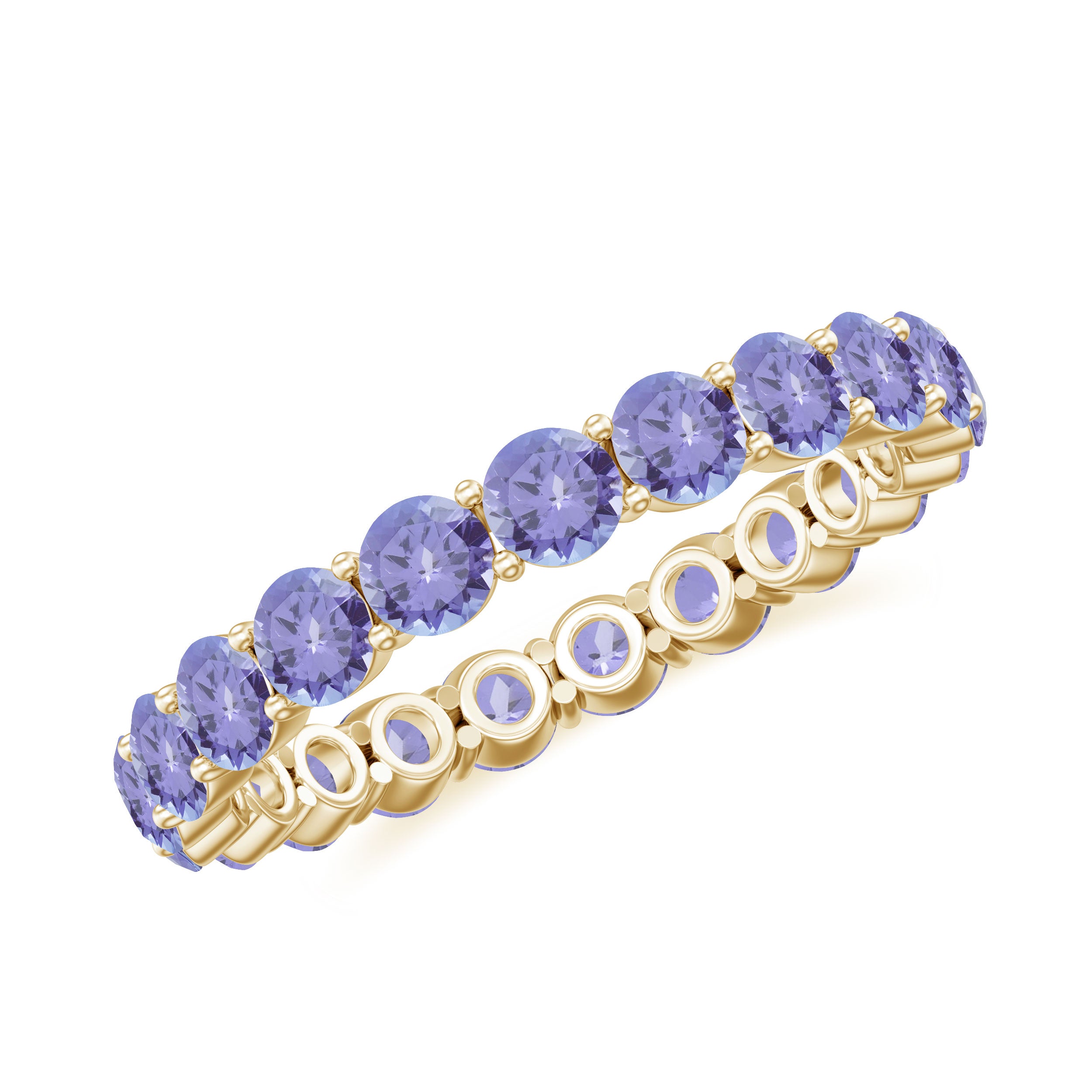 Full Eternity Ring with 2.25 CT Tanzanite Tanzanite - ( AAA ) - Quality - Rosec Jewels