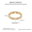 Dazzling Moissanite Channel Set Eternity Band Ring for Women Moissanite - ( D-VS1 ) - Color and Clarity - Rosec Jewels