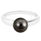 4.50 CT Tahitian Pearl Solitaire with Simple Gold Ring Tahitian pearl - ( AAA ) - Quality - Rosec Jewels