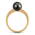 4.50 CT Tahitian Pearl Solitaire with Simple Gold Ring Tahitian pearl - ( AAA ) - Quality - Rosec Jewels