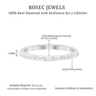 Real Diamond Half Eternity Ring Diamond - ( HI-SI ) - Color and Clarity - Rosec Jewels