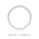 Real Diamond Half Eternity Ring Diamond - ( HI-SI ) - Color and Clarity - Rosec Jewels