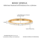 Real Diamond Half Eternity Ring Diamond - ( HI-SI ) - Color and Clarity - Rosec Jewels