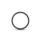 Thick Eternity Band with 2 CT Lab Created Black Diamond Lab Created Black Diamond - ( AAAA ) - Quality - Rosec Jewels