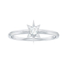 Real Diamond Sunburst Promise Ring in Gold Diamond - ( HI-SI ) - Color and Clarity - Rosec Jewels