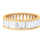 Baguette Shape Moissanite Wedding Band Moissanite - ( D-VS1 ) - Color and Clarity - Rosec Jewels