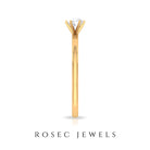 Minimal Round Diamond Solitaire Ring in Gold Diamond - ( HI-SI ) - Color and Clarity - Rosec Jewels