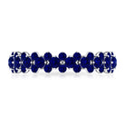 3.75 CT Prong Set Lab-Created Blue Sapphire Full Eternity Band Ring Lab Created Blue Sapphire - ( AAAA ) - Quality - Rosec Jewels