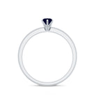 1/4 CT Solitaire Blue Sapphire Promise Ring Blue Sapphire - ( AAA ) - Quality - Rosec Jewels