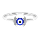 Enamel Evil Eye Gold Ring for Women - Rosec Jewels