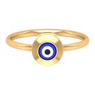 Enamel Evil Eye Gold Ring for Women 18K Yellow Gold - Rosec Jewels