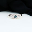 1 CT Antique London Blue Topaz and Diamond Engagement Ring with Milgrain Details London Blue Topaz - ( AAA ) - Quality - Rosec Jewels