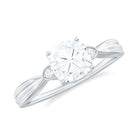 Cushion Moissanite Solitaire Engagement Ring Moissanite - ( D-VS1 ) - Color and Clarity - Rosec Jewels