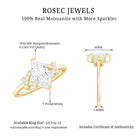 Rosec Jewels-Marquise Cut Moissanite Solitaire Ring in Spilt Shank