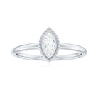 Marquise Cut Moissanite Solitaire Gold Engagement Ring in Bezel Setting Moissanite - ( D-VS1 ) - Color and Clarity - Rosec Jewels