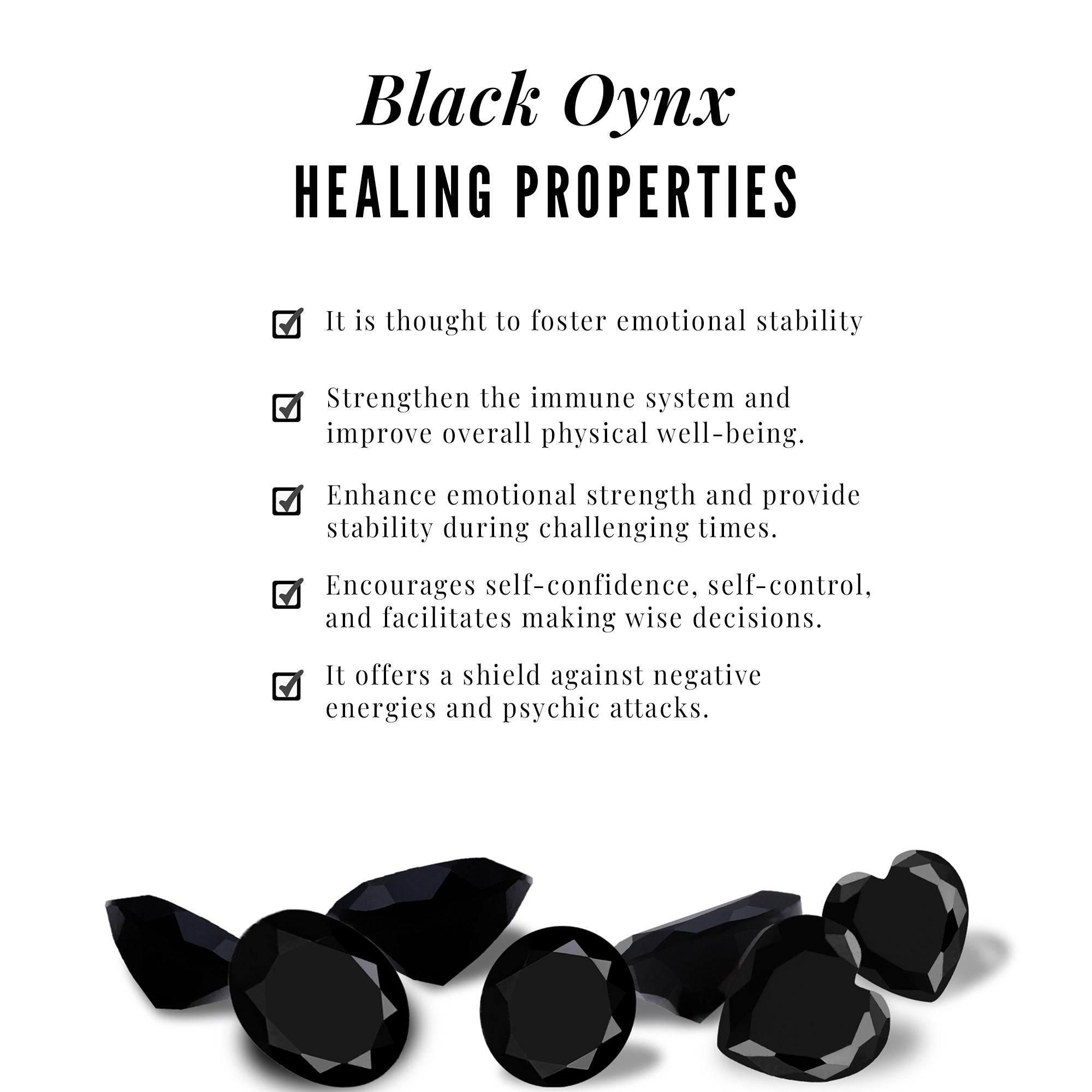 Real Black Onyx Infinity Heart Pendant with Diamond Black Onyx - ( AAA ) - Quality - Rosec Jewels