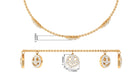 2 CT Zircon Cute Smiley Face Charm Chain Bracelet Zircon - ( AAAA ) - Quality - Rosec Jewels