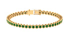 Lab Grown Emerald Hexagon Tennis Bracelet Lab Created Emerald - ( AAAA ) - Quality - Rosec Jewels