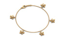 Elegant Cubic Zirconia Star Charm Chain Bracelet Zircon - ( AAAA ) - Quality - Rosec Jewels