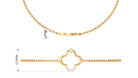 Elegant Cubic Zirconia Flower Chain Bracelet in Gold Zircon - ( AAAA ) - Quality - Rosec Jewels