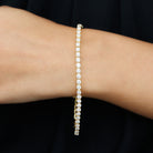 Round Shape Cubic Zirconia Tennis Bracelet Zircon - ( AAAA ) - Quality - Rosec Jewels