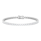 2.25 CT Bezel Set Cubic Zirconia Tennis Bracelet in Gold Zircon - ( AAAA ) - Quality - Rosec Jewels