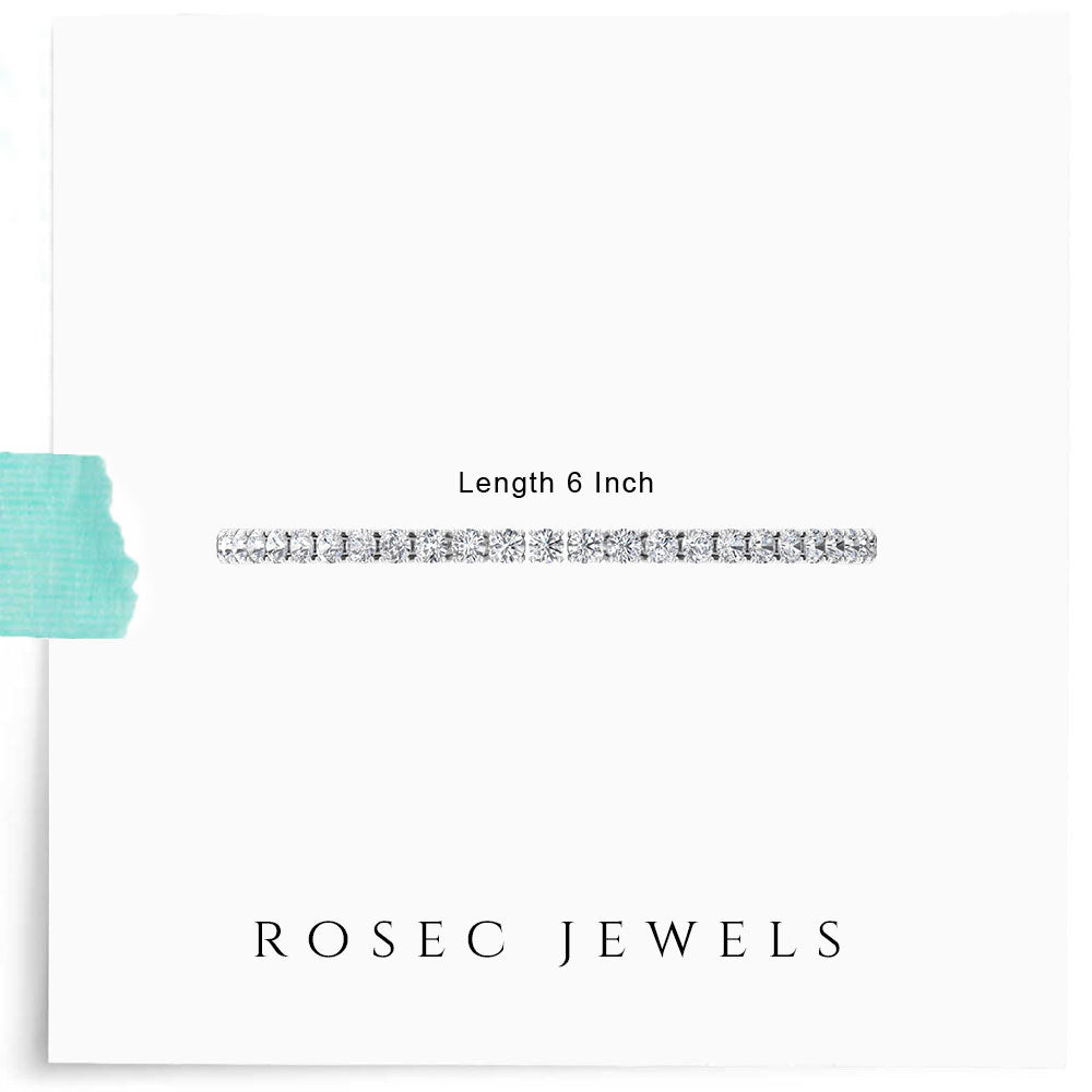 Simple Zircon Tennis Bracelet Zircon - ( AAAA ) - Quality - Rosec Jewels