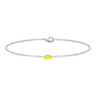 Marquise Shape Solitaire Yellow Sapphire East West Chain Bracelet Yellow Sapphire - ( AAA ) - Quality - Rosec Jewels