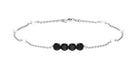 1.75 CT Black Onyx Minimal Station Chain Bracelet with Freshwater Pearl Black Onyx - ( AAA ) - Quality - Rosec Jewels