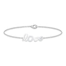 Surface Prong Set Diamond Love Chain Bracelet Diamond - ( HI-SI ) - Color and Clarity - Rosec Jewels