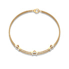 Certified Diamond Star Double Chain Bracelet Diamond - ( HI-SI ) - Color and Clarity - Rosec Jewels