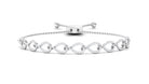 1 CT Zircon Minimal Infinity Bolo Bracelet Zircon - ( AAAA ) - Quality - Rosec Jewels