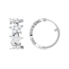 Zircon Star Celestial Hoop Earrings Zircon - ( AAAA ) - Quality - Rosec Jewels