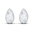 Solitaire 1/4 CT Pear Cut Diamond Stud Earrings Diamond - ( HI-SI ) - Color and Clarity - Rosec Jewels