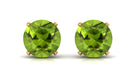 August Birthstone 1/2 CT Round Cut Peridot Solitaire Stud Earrings for Women Peridot - ( AAA ) - Quality - Rosec Jewels