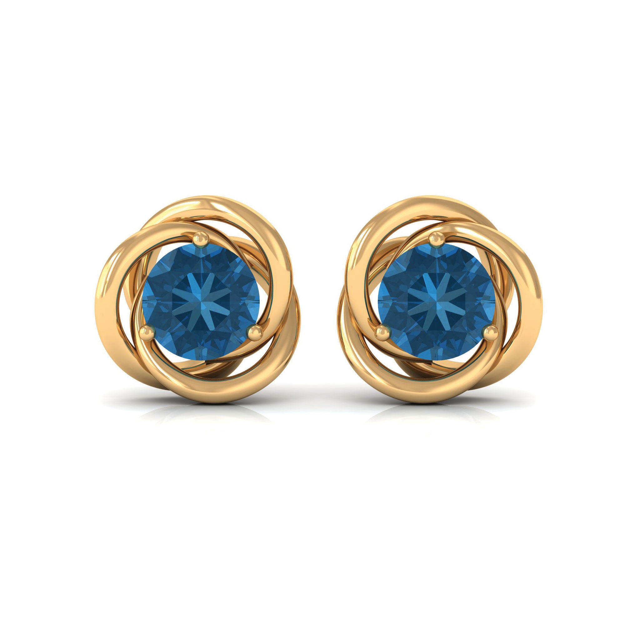 1. 25 CT London Blue Topaz Classic Stud Earrings for Women London Blue Topaz - ( AAA ) - Quality - Rosec Jewels