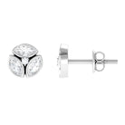 0.75 CT Natural Diamond Minimal Stud Earrings in Gold Diamond - ( HI-SI ) - Color and Clarity - Rosec Jewels