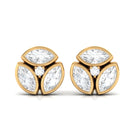 0.75 CT Natural Diamond Minimal Stud Earrings in Gold Diamond - ( HI-SI ) - Color and Clarity - Rosec Jewels