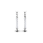 1.25 CT Twisted Rope Hoop Earrings with Diamond Diamond - ( HI-SI ) - Color and Clarity - Rosec Jewels