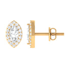 1 CT Marquise Cut Zircon Halo Stud Earrings Zircon - ( AAAA ) - Quality - Rosec Jewels